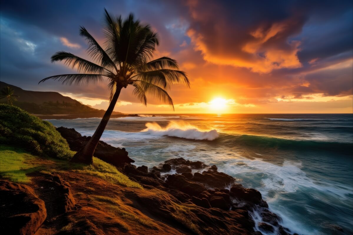 海边 美丽的日落 5K 风景壁纸