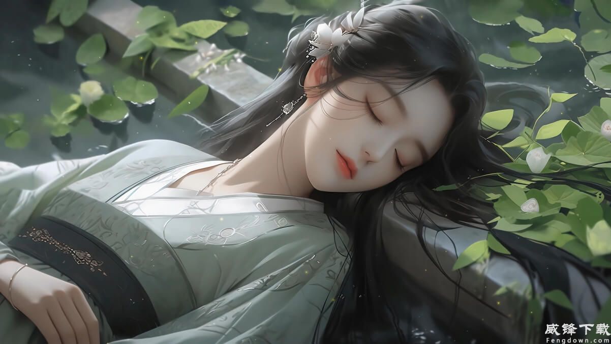 唯美古风睡美人 4k壁纸