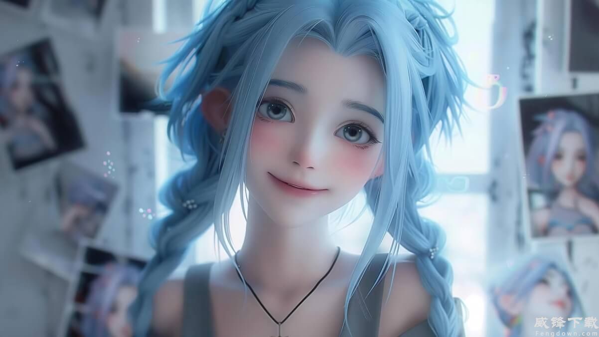 照片墙 可爱甜美金克丝4k壁纸