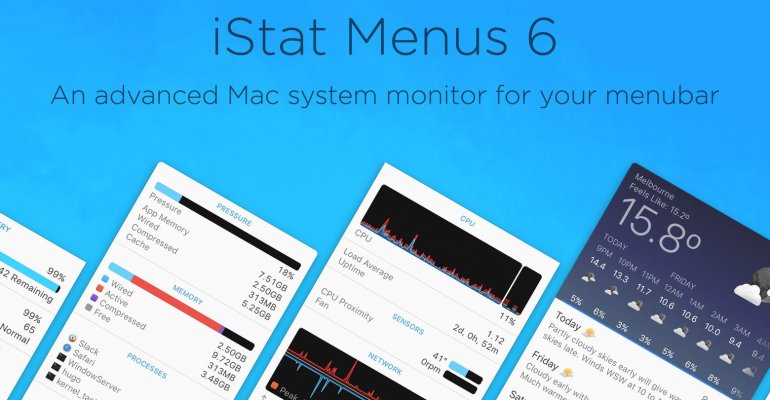 iStat Menus 优秀的系统监控工具