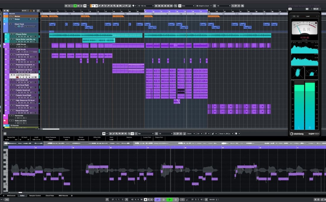 Cubase Pro 功能数字音乐、音频工作软件