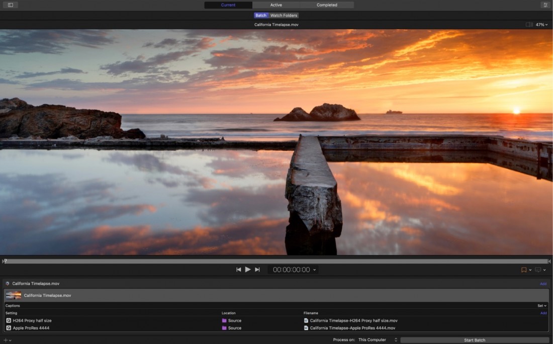 Compressor 苹果官方出品视频解码格式转换工具